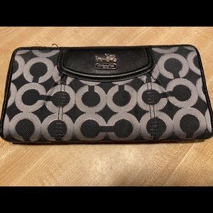 Coach accordion zip around wallet